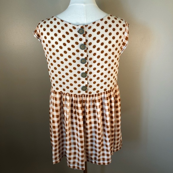 Matilda Jane Scoop Neck Orange Peplum Cap Sleeve Top Size M - Picture 2 of 9